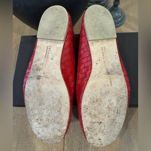 Freda Salvador Roma flats in Crimson size 7 - Picture 9 of 10